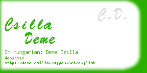 csilla deme business card